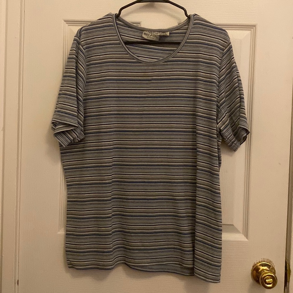 Vintage plus size 90s Y2K Stripe Top